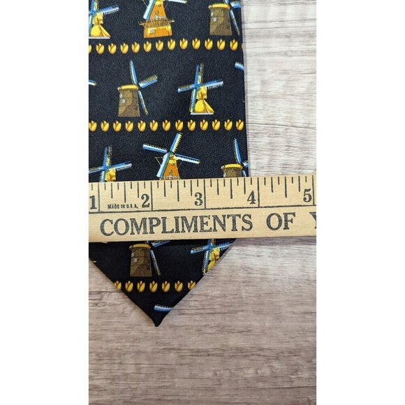 Tie Land Mens Silk Windmill Pattern Ties Set novelty - Picture 5 of 6